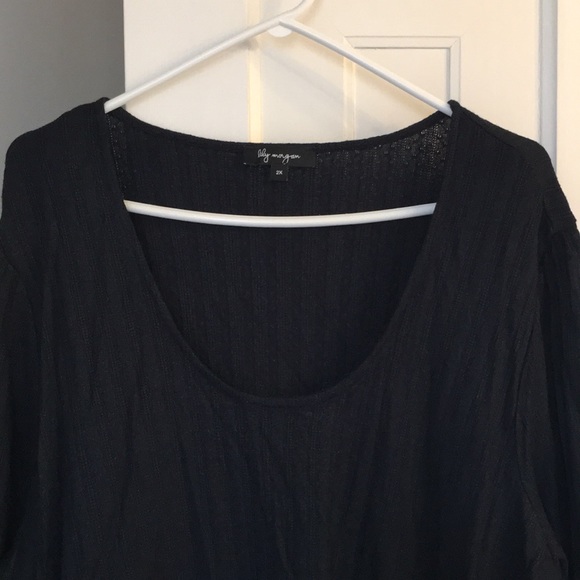 2X NEW Long Sleeve Soft Peplum Top - Picture 10 of 15